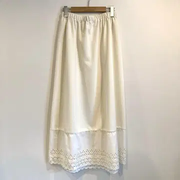 빈티지 아이보리 레이스 롱 스커트