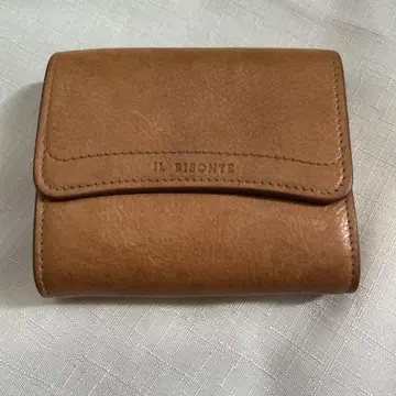 IL BISONTE 브라운 가죽 접이식 지갑