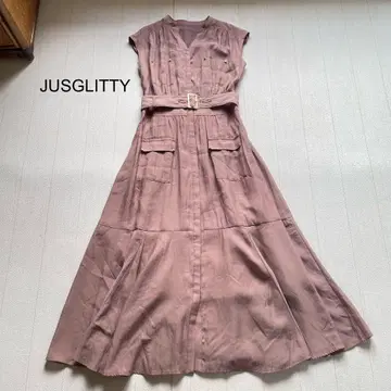 JUSGLITTY 워크 디자인 에어리 원피스 핑크 1