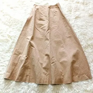 SACRA 사쿠라 플레어 스커트 베이지 38 코튼 린넨 혼방