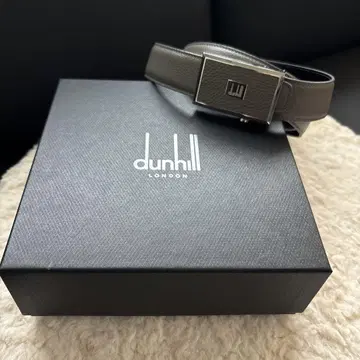 dunhill 그레이 가죽 벨트