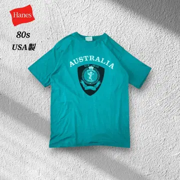 80s USA제 Hanes 헤인즈 티셔츠 싱글 스티치 호주 페이드 L