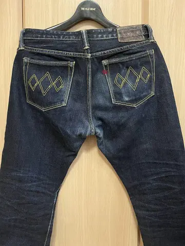 THE FLAT HEAD RJB 데님 팬츠 D006 인디고 34인치