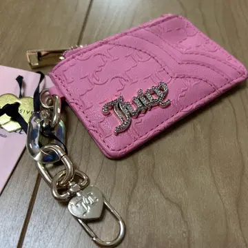 미사용 새상품 JuicyCouture 비비드 핑크 카드 홀더 코인 케이스