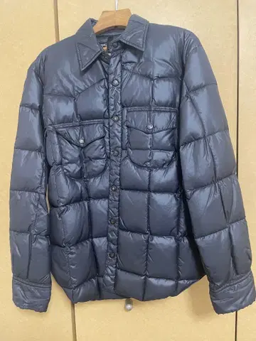 camp7 블랙 퀼팅 다운 자켓
