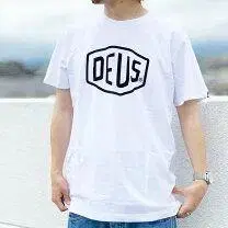 DEUS EX MACHINA 데우스 티셔츠 로고 흰색 화이트 M