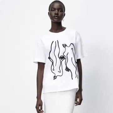 ZARA 자라 자수 DINA BUKVA 티셔츠