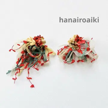 하나이로아이키 hanairoaiki 플라워 튤 귀찌