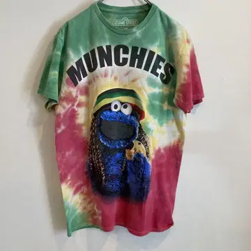 SESAME STREET 쿠키 몬스터 타이다이 티셔츠 MD