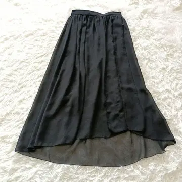 HARE 하레 비대칭 쉬폰 롱 스커트 F