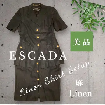 ESCADA 린넨 스커트 셋업 블랙 새상품급