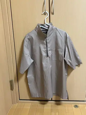 Confirm 하프 지퍼 셔츠 L 베이지
