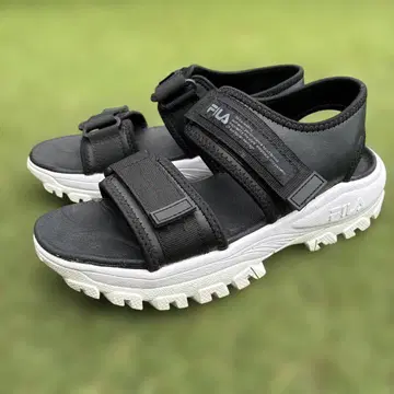 휠라 여성용 스포츠 샌들 블랙 화이트 23cm