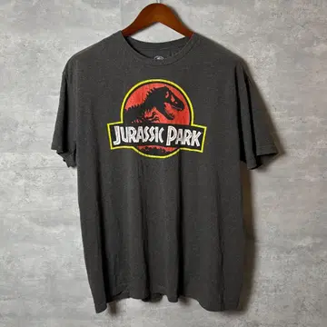 JURASSIC PARK 영화 T셔츠 XL 차콜 그레이 하와이 산