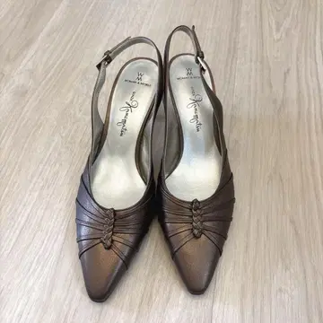 거의 새상품 woman&myself 브라운 샌들 뮬