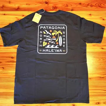 할레이와 점 한정판 PATAGONIA 파타고니아 티셔츠 네이비 노스 쇼어