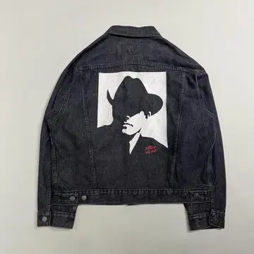 1990년대 마르boro 블랙 데님 재킷