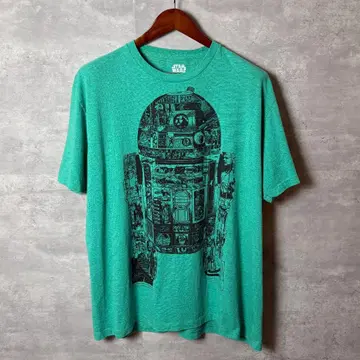 STAR WARS R2-D2 영화 티셔츠 XL 그린 프론트 아트