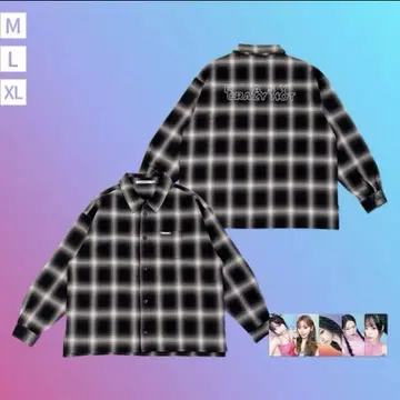 LE SSERAFIM 왈츠 JP 굿즈 SHIRT 체크 셔츠 L 사이즈