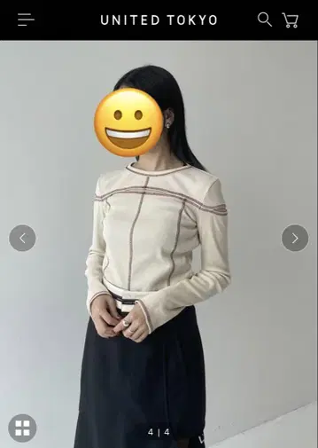 유나이티드 도쿄 컷 아웃 골지 상의 리브