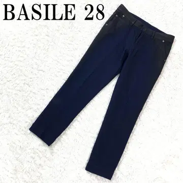 BASILE 28 바질레벤토트 테이퍼드 팬츠 네이비 9 B767