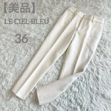 LE CIEL BLEU 르쉘블루 화이트 테이퍼드 팬츠 고급