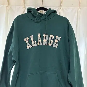 XLARGE 그린 후드 부착 후드티 L