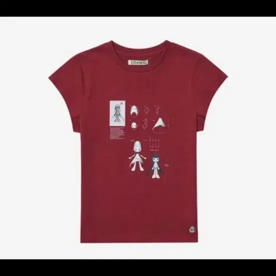 COYSEIO Prong Snap Mini Logo Tee Ash Bro #코이세이오,#코이세