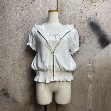 LIZLISA 셋업 반팔 후드티 Y2K 히메 갸루 헤이세이 갸루 00s