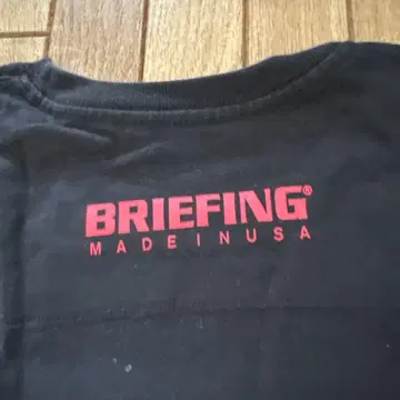 BRIEFING 백 프린트 티셔츠 블랙 L 사이즈