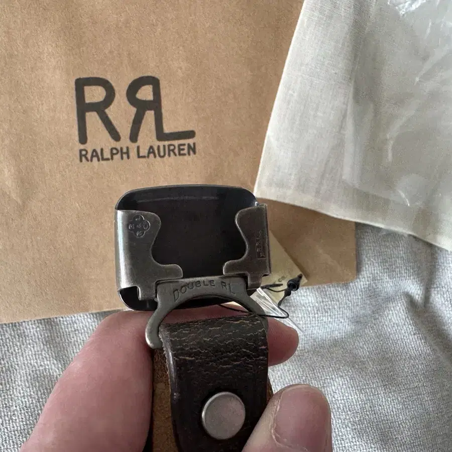 RRL | 더블알엘 RRL Double RL Vincennes Belt Vintage Black 28