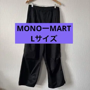 여성용 MONO-MART 블랙 캐주얼 와이드 팬츠 L 사이즈