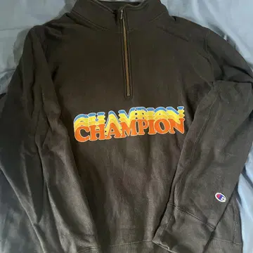 챔피온 블랙 트레이닝복 하프 지퍼 XL