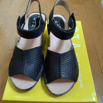 Viis 블랙 메쉬 샌들 약 5cm 힐