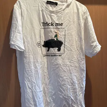 하타 모토히로 Trick me 티셔츠 화이트 M
