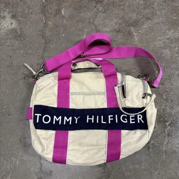 TOMMY HILFIGER 보스턴 백 화이트/핑크