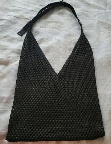 UNITED ARROWS 메쉬 원 숄더백 카키 x 블랙