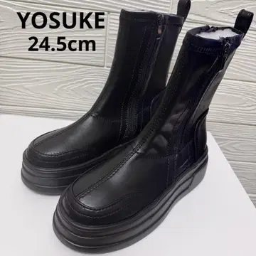 스타일업 YOSUKE 요스케 통굽 숏부츠 블랙 24.5