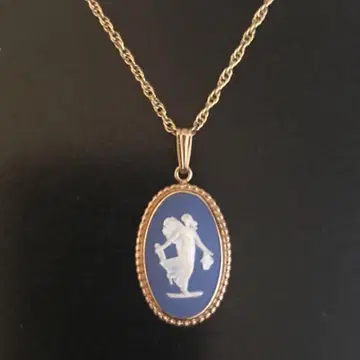 WEDGWOOD FLORAL GIRL 목걸이 골드 웨지우드