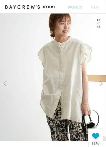 린넨 코튼 숏 슬리브 블라우스