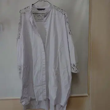 mizuiro ind 화이트 튜닉 5부 소매