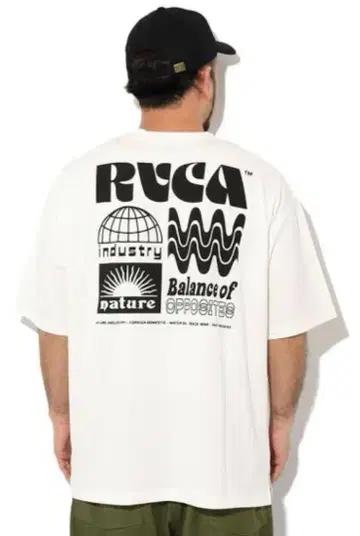 RVCA 그래픽 프린트 티셔츠 화이트