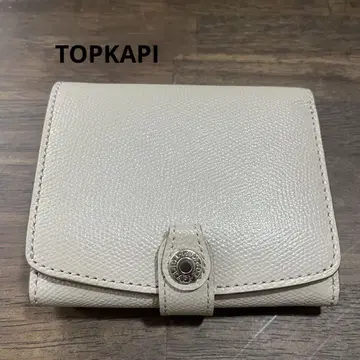 TOPKAPI 두겹 지갑 베이지 소가죽