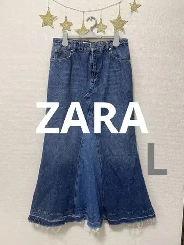 자라 데님 플레어 스커트 L 사이즈