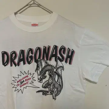 DragonAsh 투어 T셔츠 양면 프린트 사이즈 S 화이트