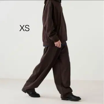 유니클로 C 맨투맨 와이드 팬츠 브라운 XS