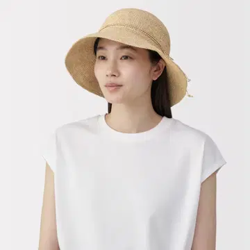 새상품 무인양품 라피아 접이식 카펠린 모자