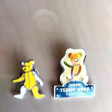 재팬 테디베어 팬클럽 핀 배지 세트