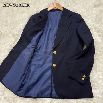 NEWYORKER 네이비 블레이저 골드 버튼 L 상당 테일러드 자켓