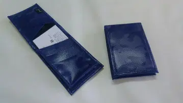 세로형 명함 케이스 네이비 엠보싱 카모플라쥬 방수방염